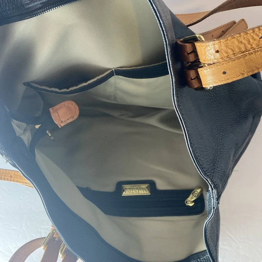 Valentina Large Tote Bag Italian Leather‎ Soft - Picture 6 of 10